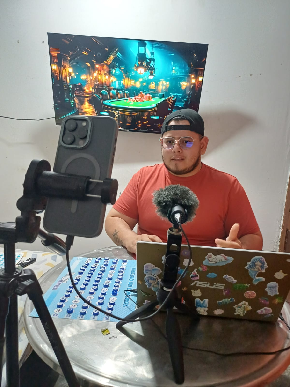 Daniel sorteando en vivo